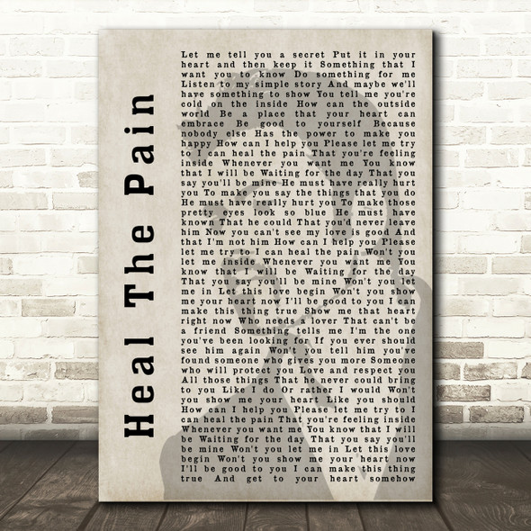 George Michael Heal The Pain Shadow Song Lyric Quote Print