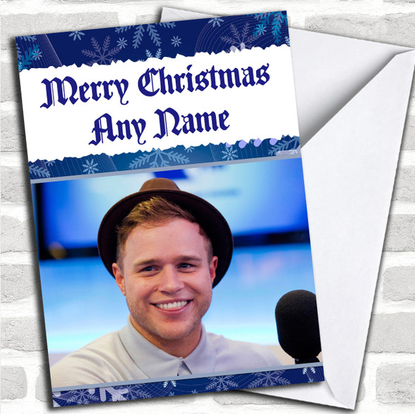 Blue Olly Murs Personalized  Christmas Card