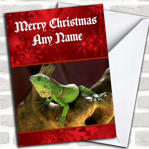 Lizard Personalized Christmas Card