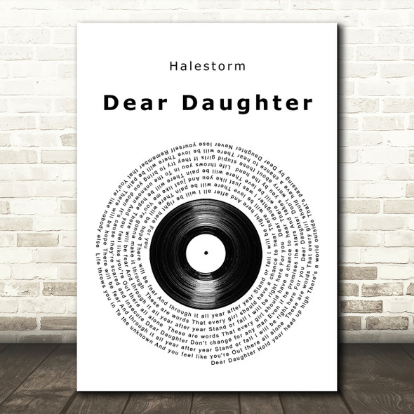 Halestorm Dear Daughter Vinyl Record Song Lyric Quote Print