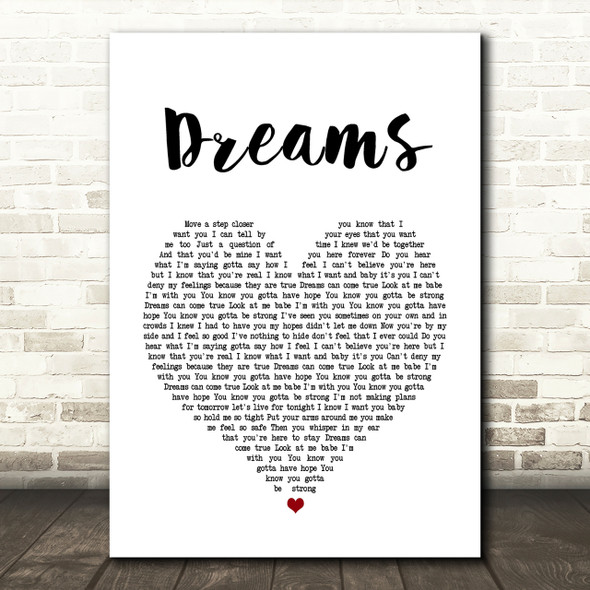 Gabrielle Dreams Heart Song Lyric Quote Print