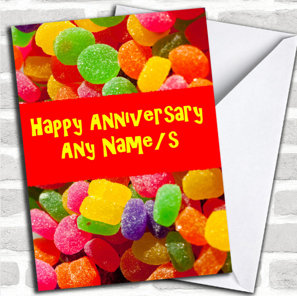Jelly Tots Personalized Anniversary Card