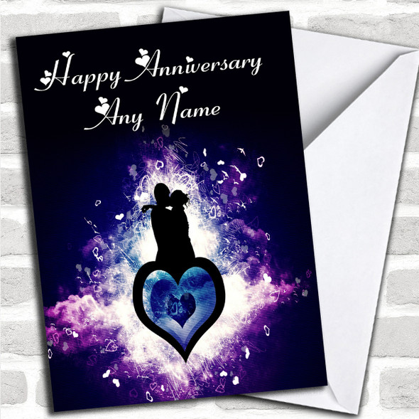 Purple Lovers Personalized Anniversary Card