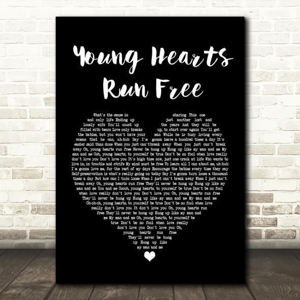 Candi Staton Young Hearts Run Free Black Heart Song Lyric Print