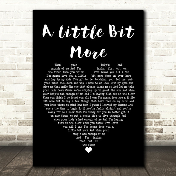 Dr Hook A Little Bit More Black Heart Song Lyric Print