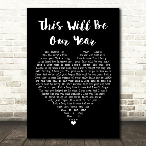 Foo Fighters This Will Be Our Year Black Heart Song Lyric Print