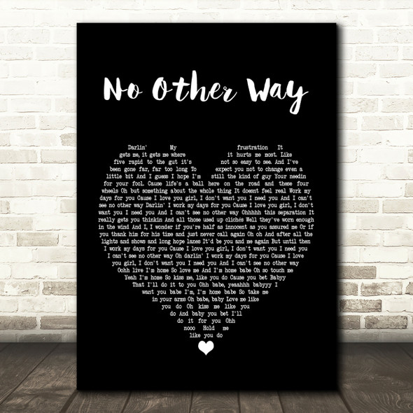 Paolo Nutini No Other Way Black Heart Song Lyric Print