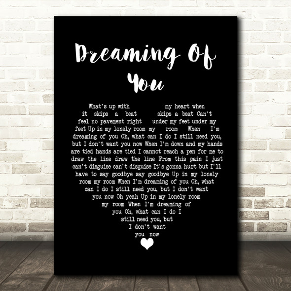 The Coral Dreaming Of You Black Heart Song Lyric Print