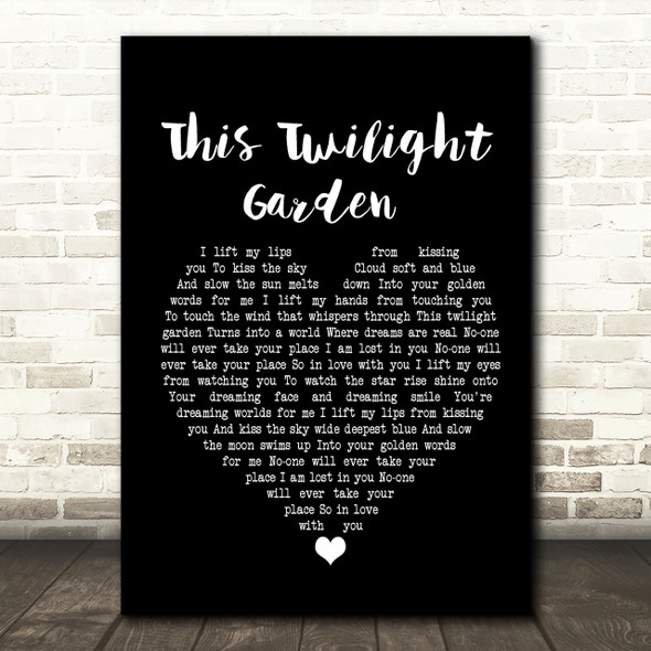 The Cure This Twilight Garden Black Heart Song Lyric Print