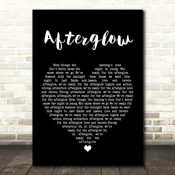 Wilkinson Afterglow Black Heart Song Lyric Print