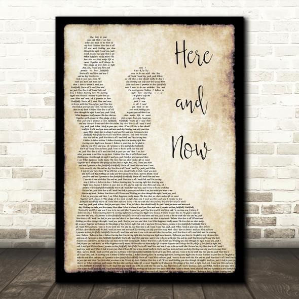 Luther Vandross Here and Now Man Lady Dancing Song Lyric Print