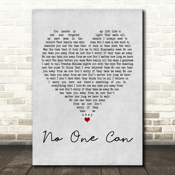 Marillion No One Can Grey Heart Song Lyric Print