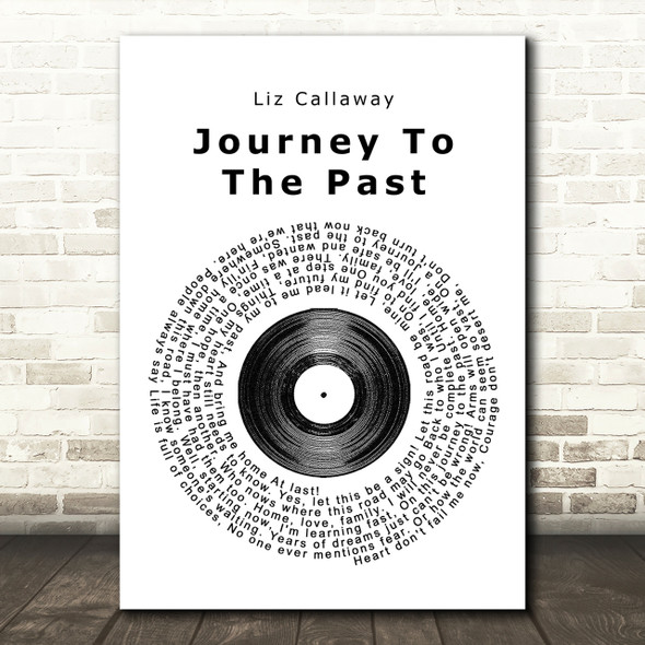 Liz Callaway Journey To The Past Vinyl Record Song Lyric Print