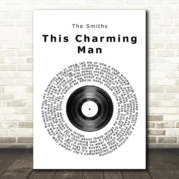 The Smiths This Charming Man Vinyl Record Song Lyric Print