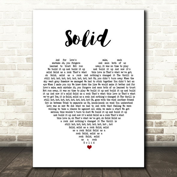 Ashford & Simpson Solid Heart Song Lyric Print