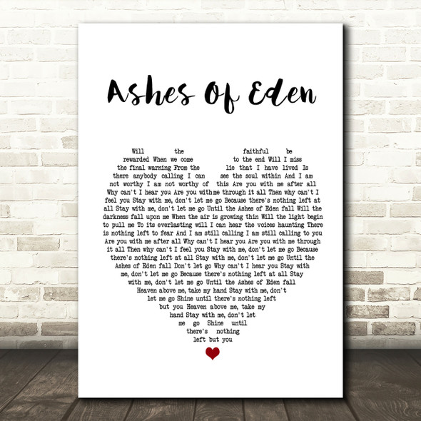 Breaking Benjamin Ashes Of Eden Heart Song Lyric Print