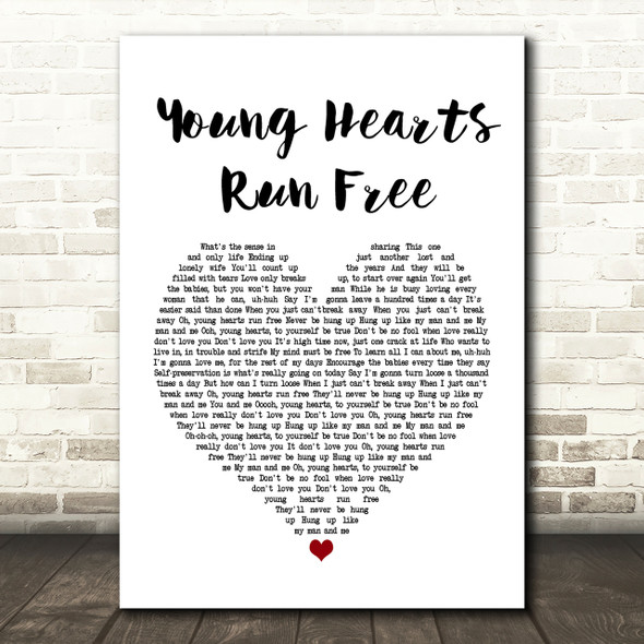 Candi Staton Young Hearts Run Free Heart Song Lyric Print