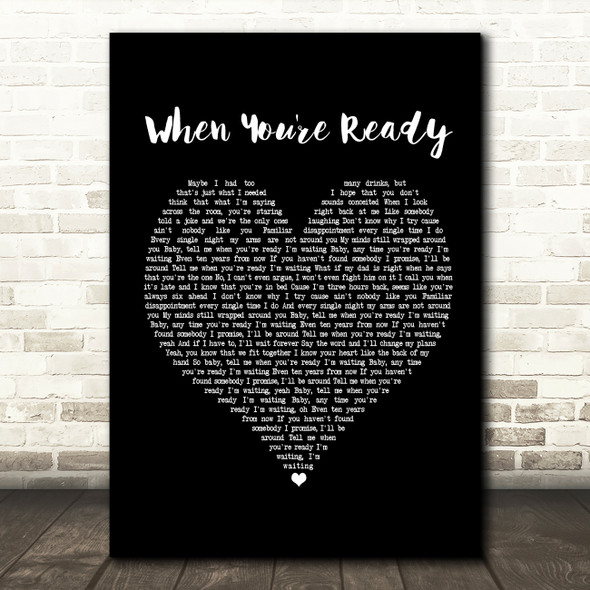 Shawn Mendes When You're Ready Black Heart Song Lyric Music Print