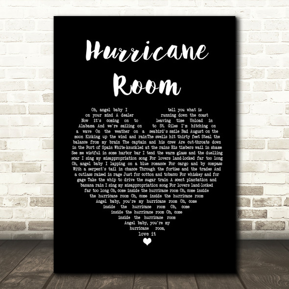 The Blessing Hurricane Room Black Heart Song Lyric Music Print