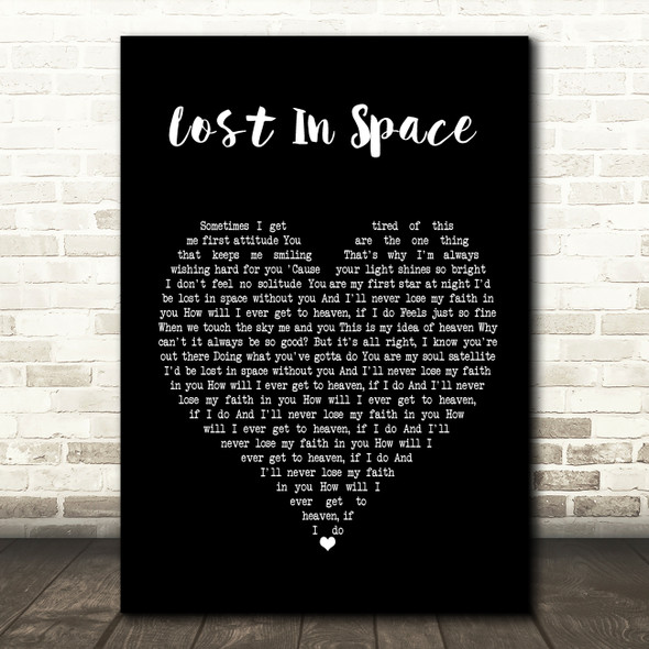 Lighthouse Family Lost In Space Black Heart Song Lyric Music Print