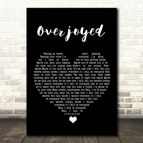 Matchbox 20 Overjoyed Black Heart Song Lyric Music Print