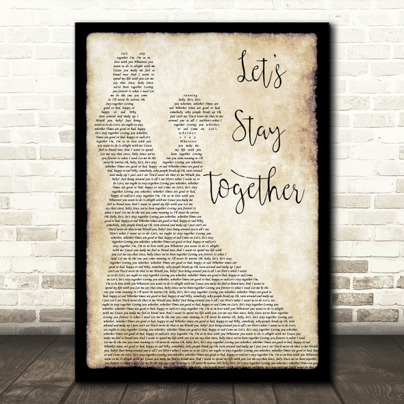 Al Green Let's Stay Together Man Lady Dancing Song Lyric Music Print