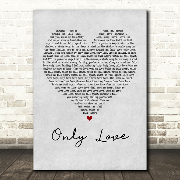 Ben Howard Only Love Grey Heart Song Lyric Music Print