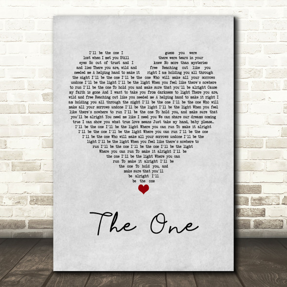 Backstreet Boys The One Grey Heart Song Lyric Music Print