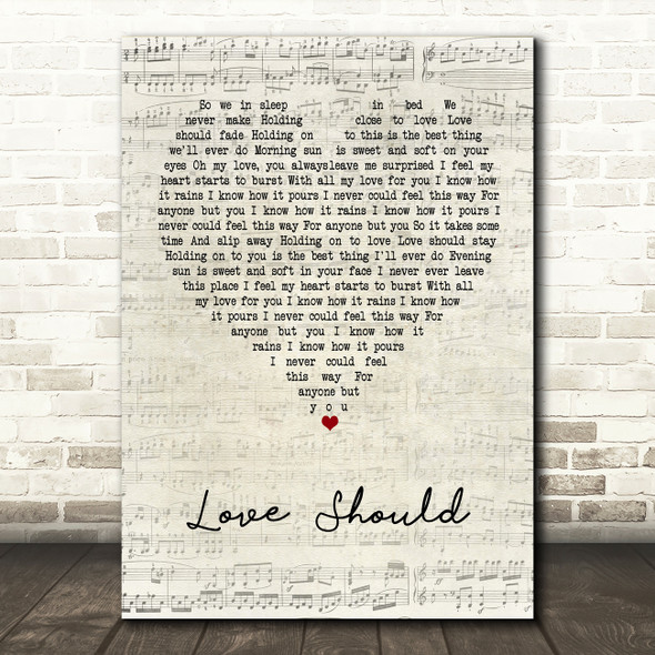 Moby Love Should Script Heart Song Lyric Music Print
