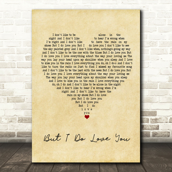 LeAnn Rimes But I Do Love You Vintage Heart Song Lyric Music Print