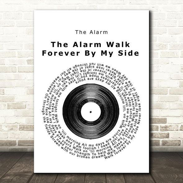 The Alarm The Alarm Walk Forever By My Side Vinyl Record Song Lyric Music Print