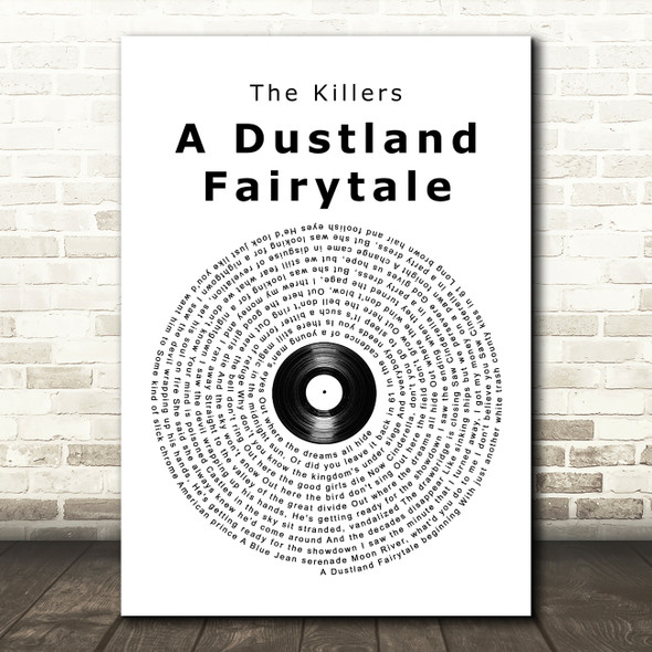 The Killers A Dustland Fairytale Vinyl Record Song Lyric Music Print
