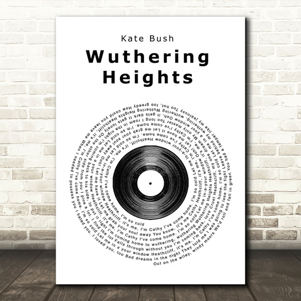Kate Bush Wuthering Heights Vinyl Record Song Lyric Music Print