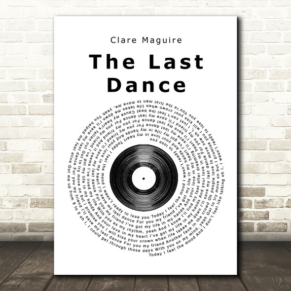 Clare Maguire The Last Dance Vinyl Record Song Lyric Music Print