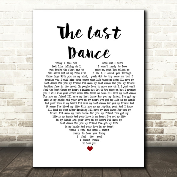 Clare Maguire The Last Dance White Heart Song Lyric Music Print