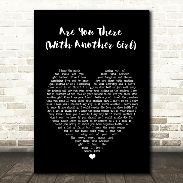 Deacon Blue Are You There (With Another Girl) Black Heart Song Lyric Music Print
