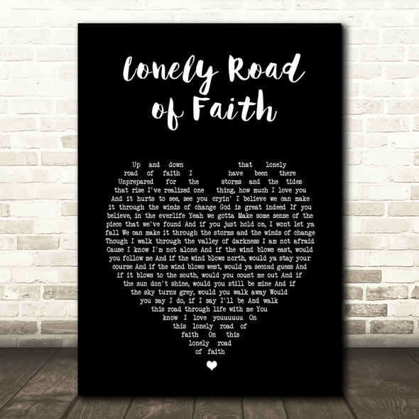 Kid Rock Lonely Road Of Faith Black Heart Song Lyric Music Print