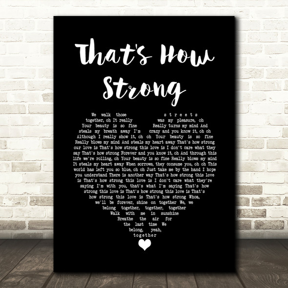 Richard Ashcroft That's How Strong Black Heart Song Lyric Music Print