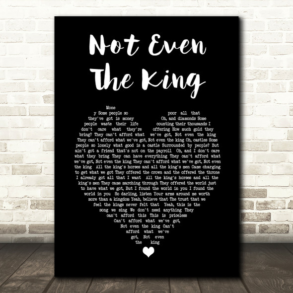 Alicia Keys Not Even The King Black Heart Song Lyric Music Print