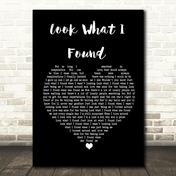 Chris Cagle Look What I Found Black Heart Song Lyric Music Print