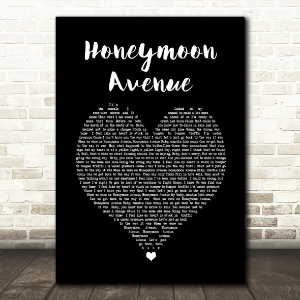 Ariana Grande Honeymoon Avenue Black Heart Song Lyric Music Print