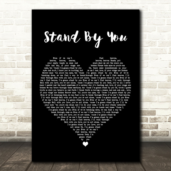 Rachel Platten Stand By You Black Heart Song Lyric Music Print
