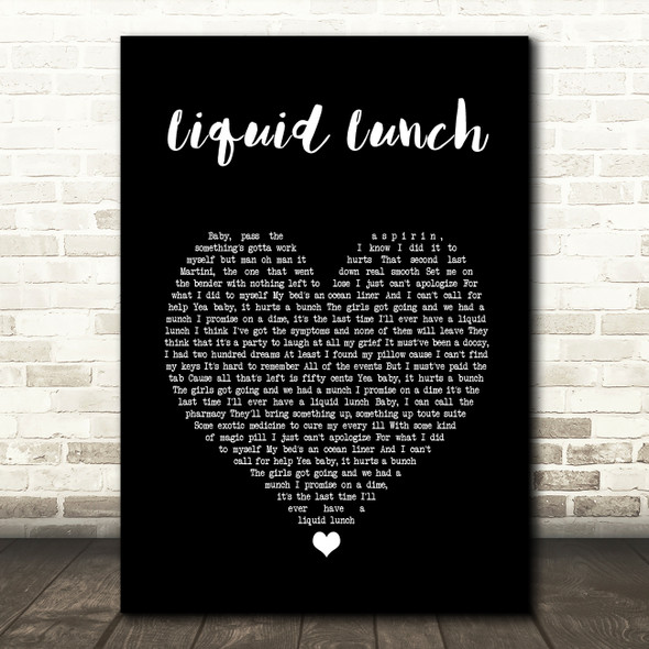 Caro Emerald Liquid Lunch Black Heart Song Lyric Music Print