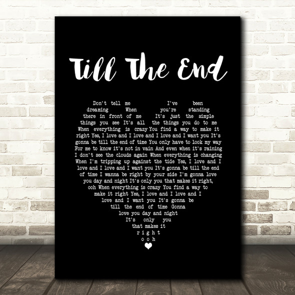 Jessie Ware Till The End Black Heart Song Lyric Music Print