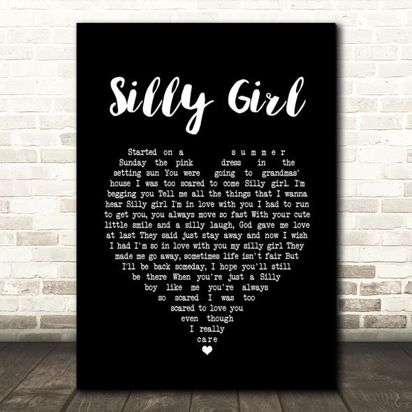 Descendents Silly Girl Black Heart Song Lyric Music Print