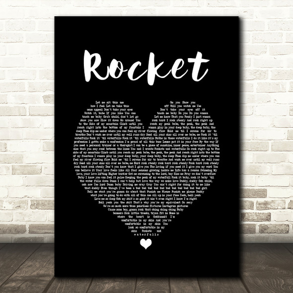 Beyoncé Rocket Black Heart Song Lyric Music Print