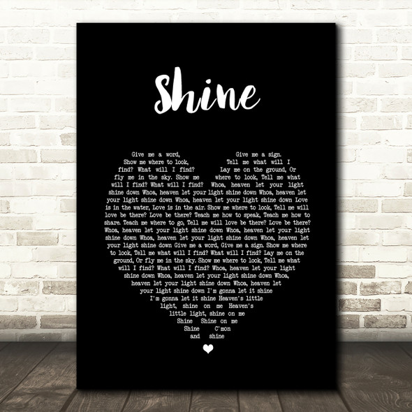 Collective Soul Shine Black Heart Song Lyric Music Print