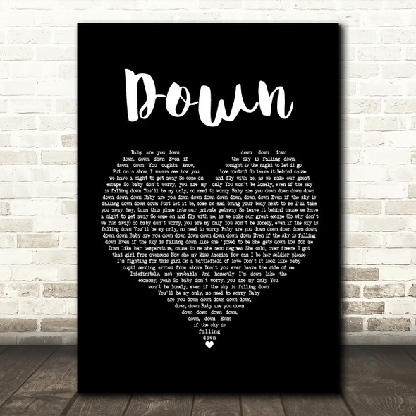 Jay Sean Down Black Heart Song Lyric Music Print