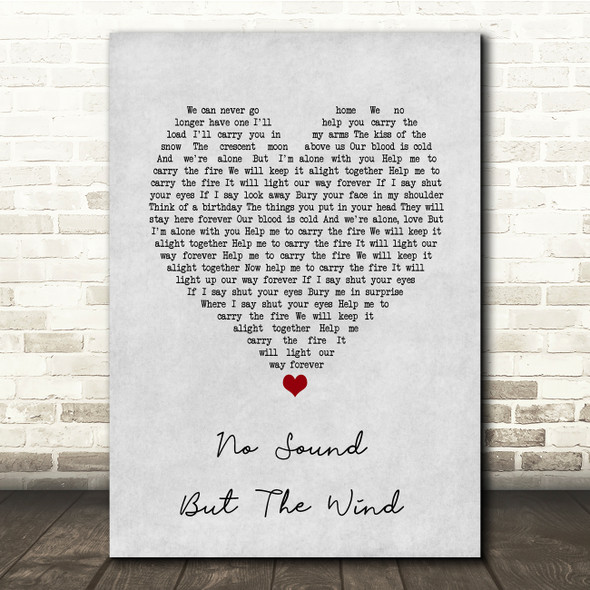 Editors No Sound But The Wind Grey Heart Song Lyric Music Print