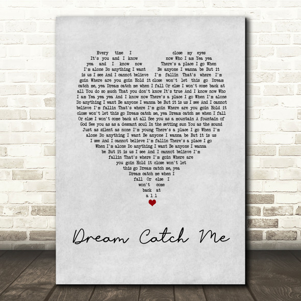 Newton Faulkner Dream Catch Me Grey Heart Song Lyric Music Print